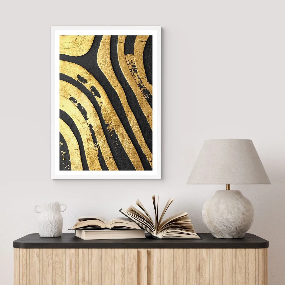 Poster in white frmae - Everything Flows - 30x40 cm