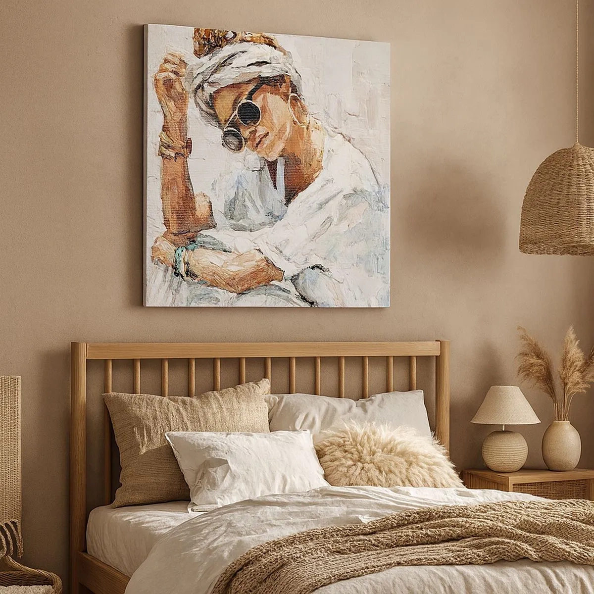 Canvas picture - Portrait in Full Sun - 30x30 cm