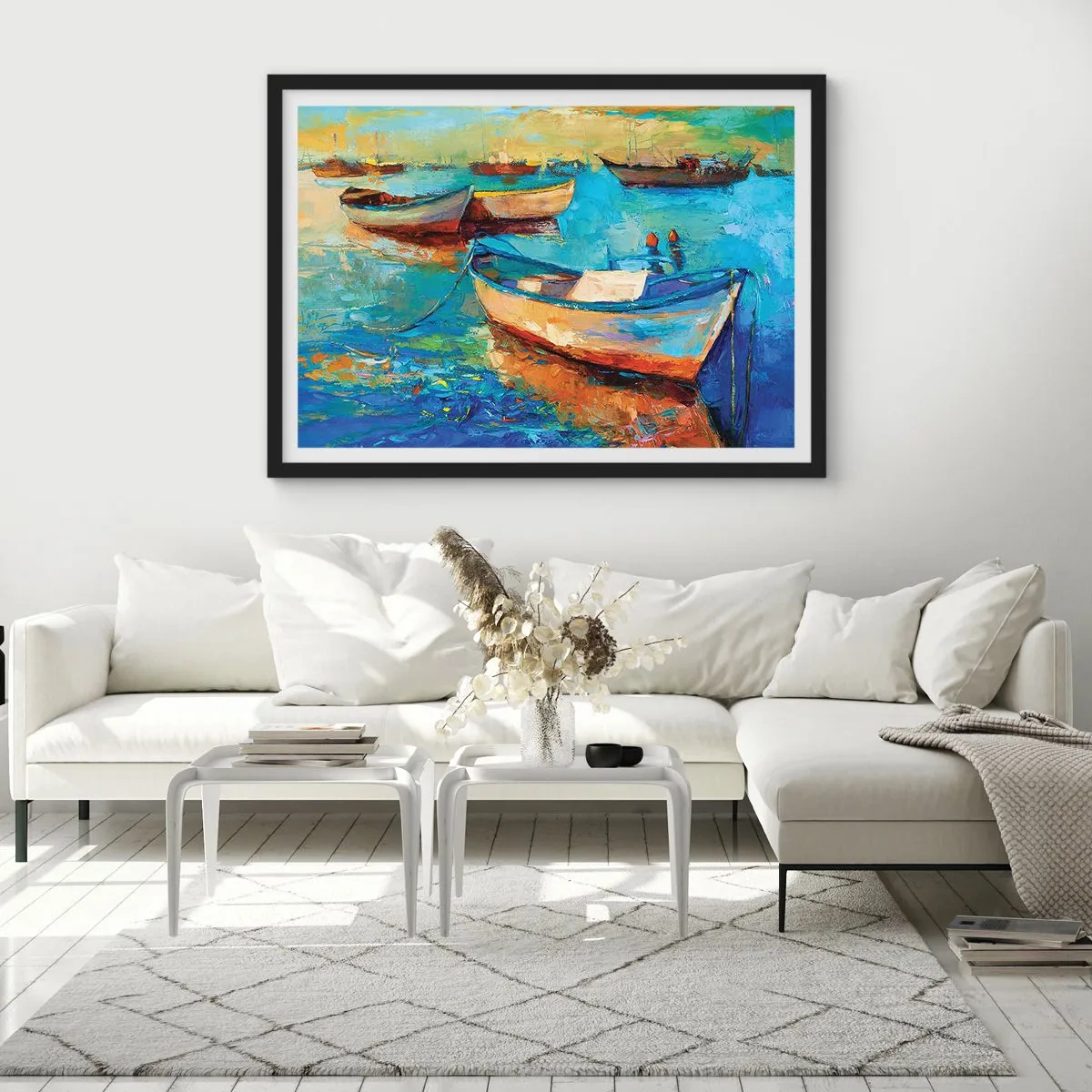 Poster in black frame - In a Southern Bay - 50x40 cm