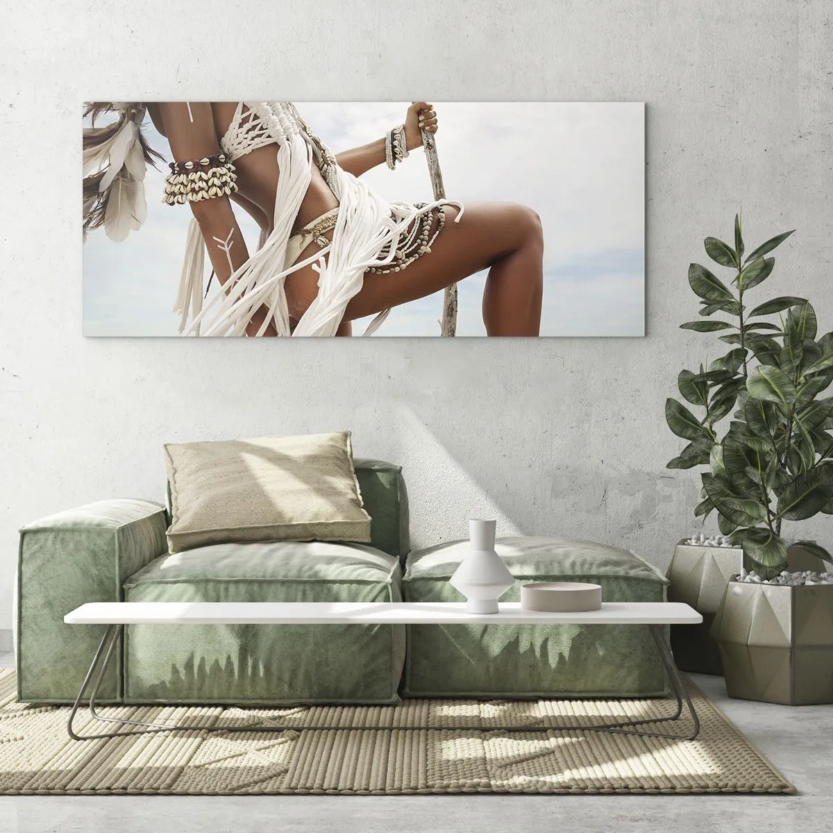 Glass picture - Priestess of the Sun - 140x50 cm