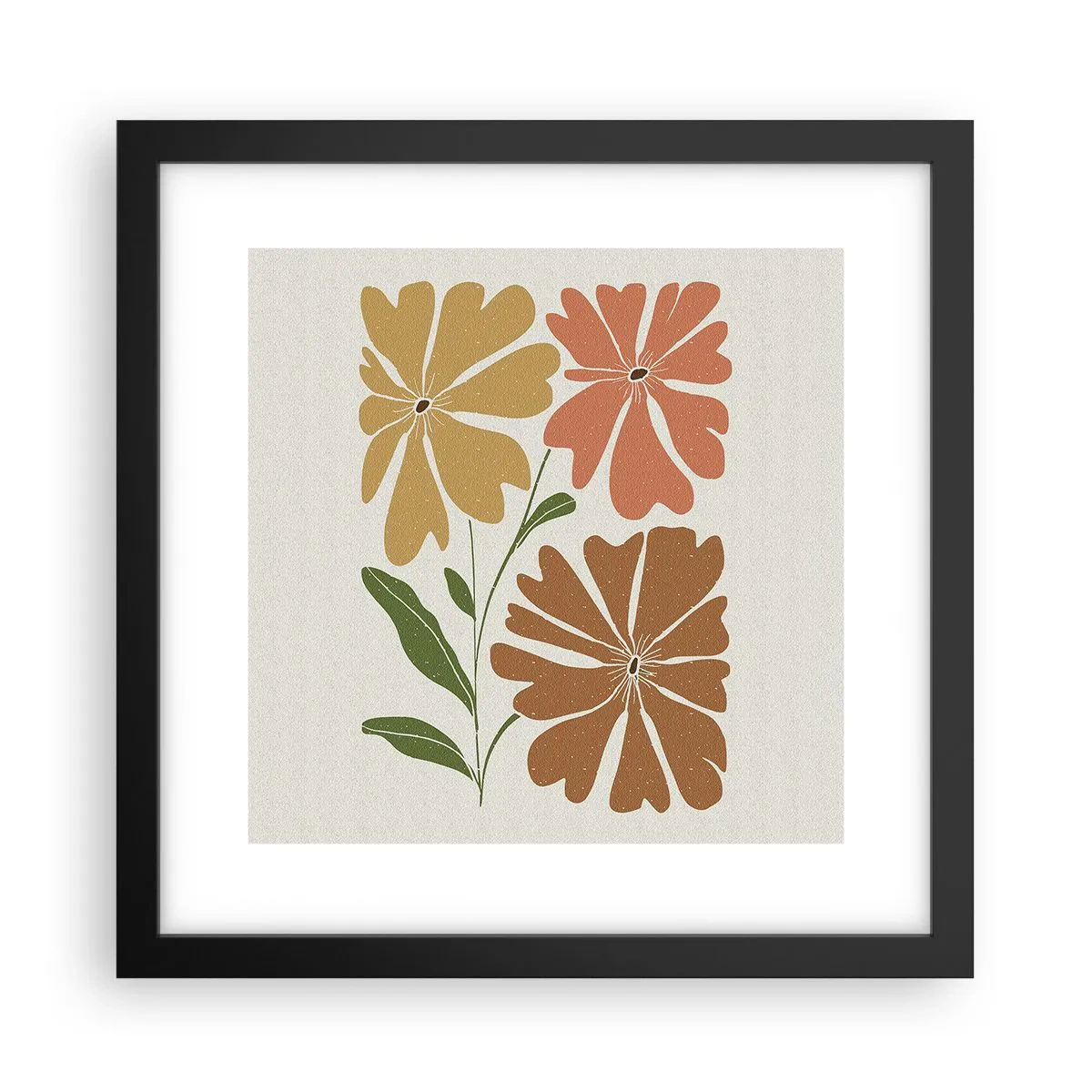 Poster in black frame - Nature and Geometry - 30x30 cm