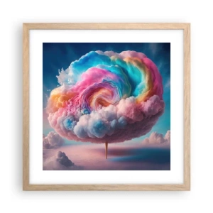 Poster in light oak frame - Dream of a Funfair - 40x40 cm
