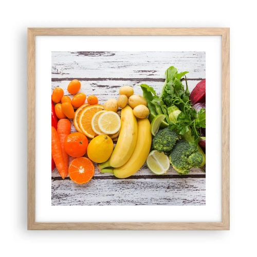 Poster in light oak frame - Is that Not Enough? - 40x40 cm