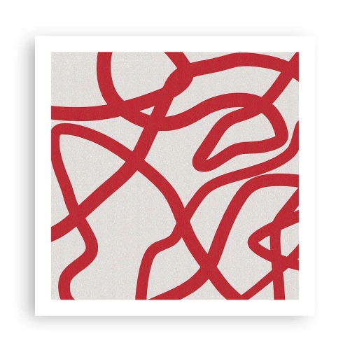 Poster - Red on White - 60x60 cm