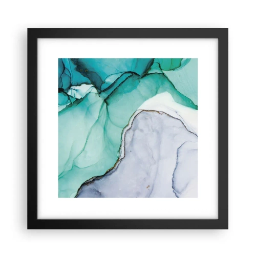Poster in black frame - Study in Turquoise - 30x30 cm