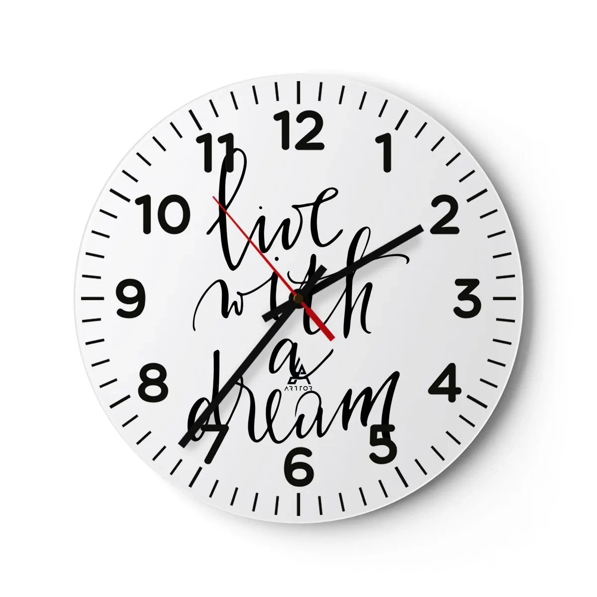 Wall clock - Clock on glass - Of Course - 30x30 cm