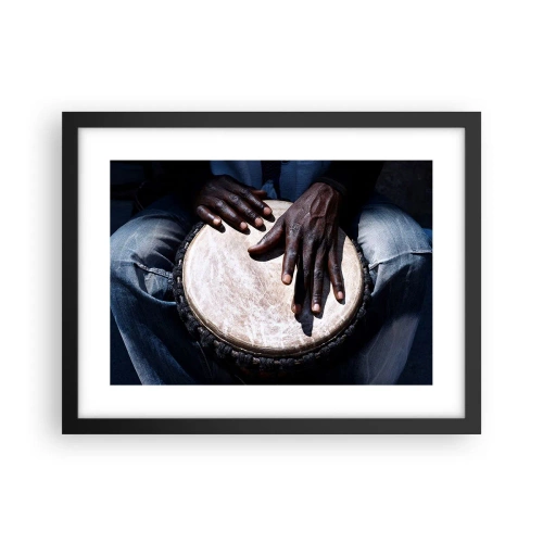 Poster in black frame - Live at Your Own Rhythm - 40x30 cm