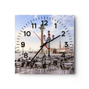 Wall clock - Clock on glass - Everything Is Ready - 30x30 cm