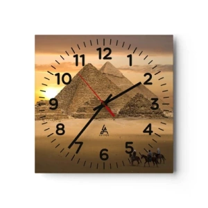 Wall clock - Clock on glass - For Thousand Years Unchanged - 30x30 cm