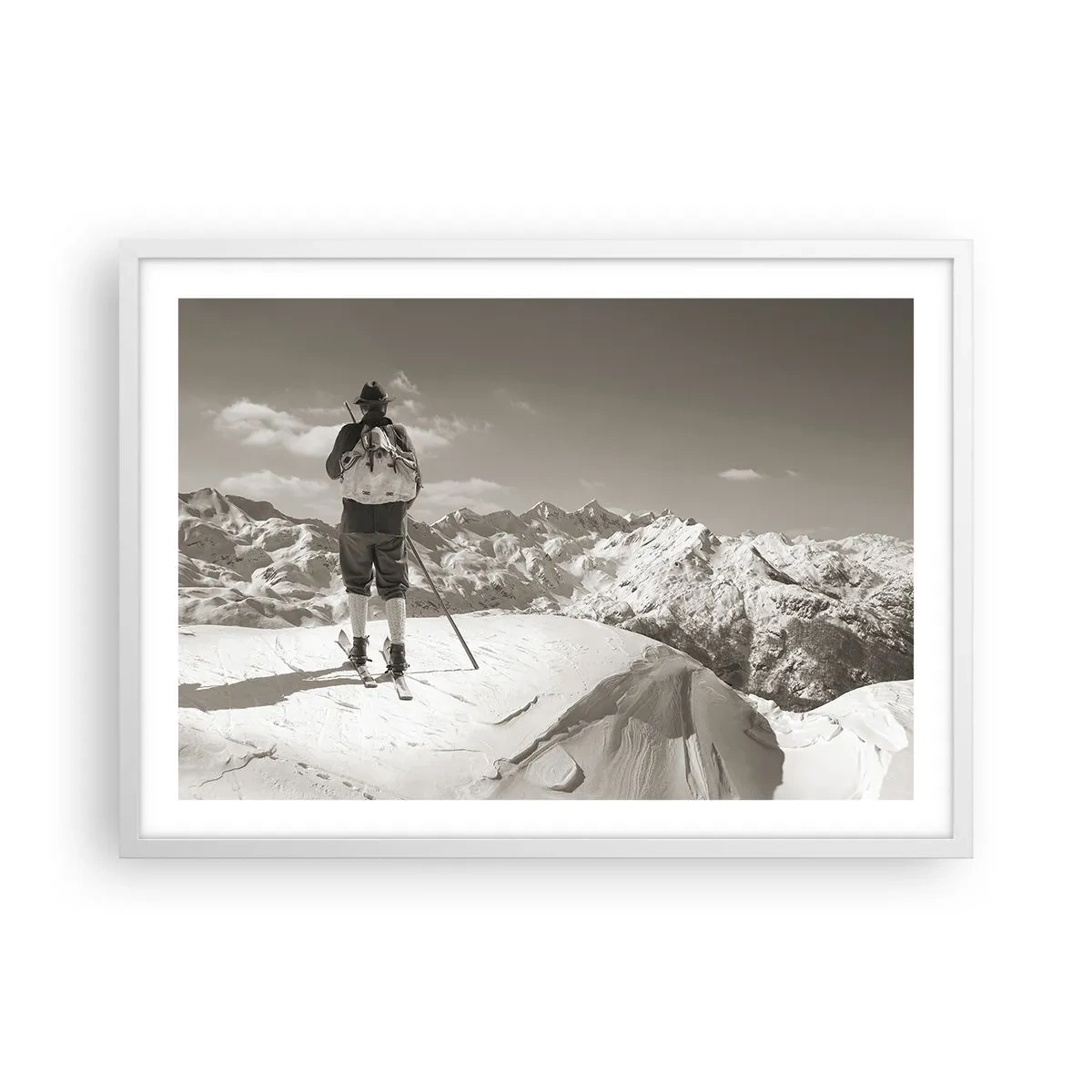 Poster in white frmae - Mountains Are the Same - 70x50 cm