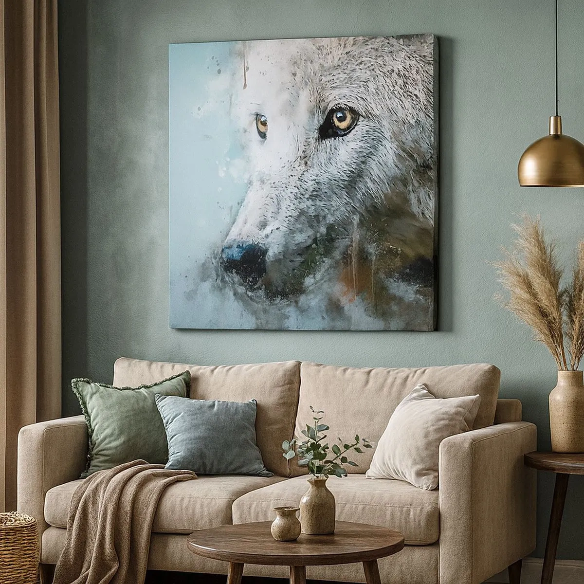 Canvas picture - Meet Wolf Soul - 30x30 cm