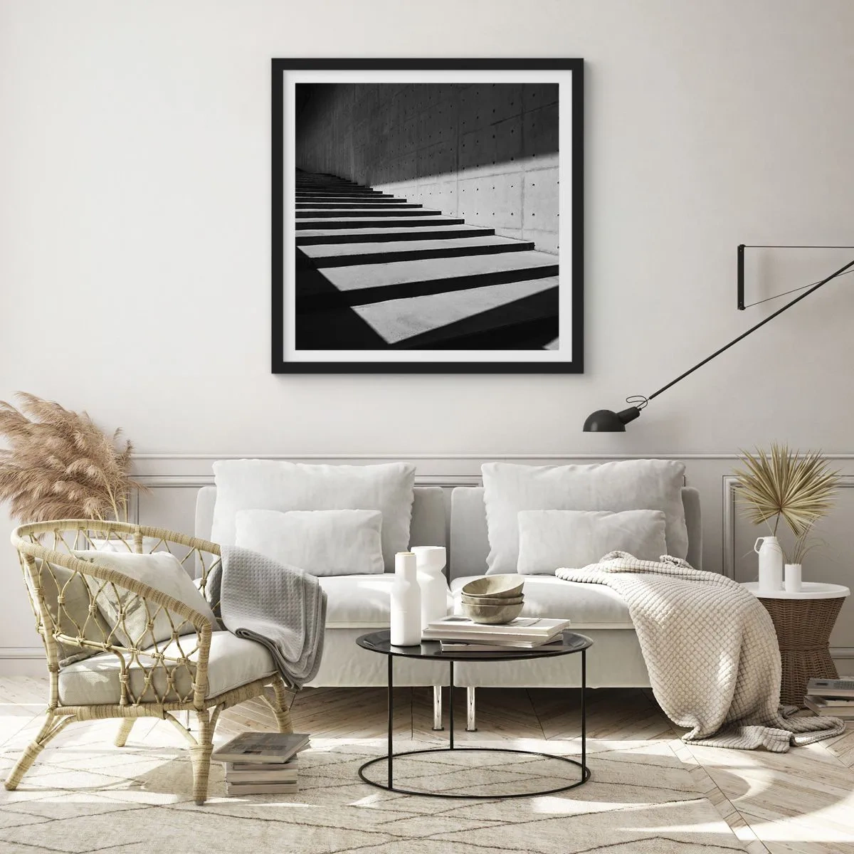 Poster in black frame - Raw Beauty of Modernism - 50x50 cm