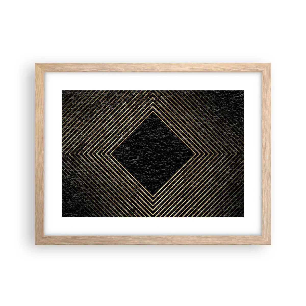 Poster in light oak frame - Geometry Glamour Style - 40x30 cm