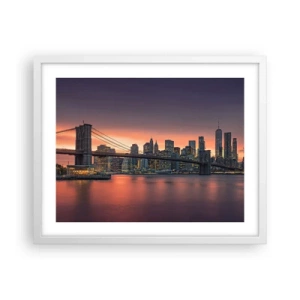 Poster in white frmae - Submerged in Lilac Silence - 50x40 cm