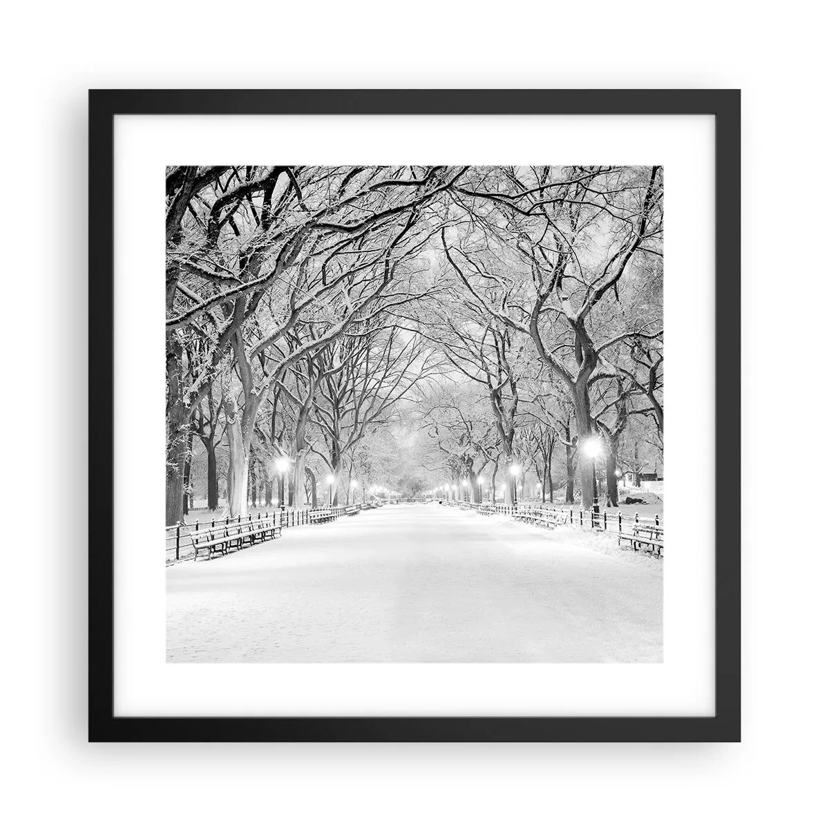 Poster in black frame - Four Seasons: Winter - 40x40 cm