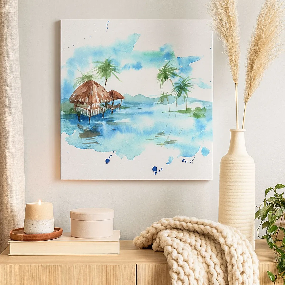 Canvas picture - Somewhere in the Pacific - 30x30 cm