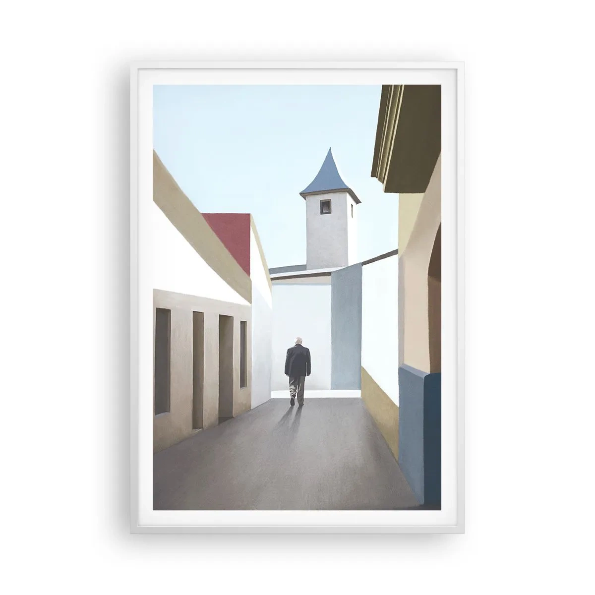 Poster in white frmae - Sunny Walk - 70x100 cm