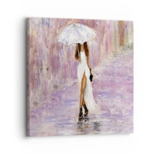 Canvas picture - In Liliac Rain - 30x30 cm