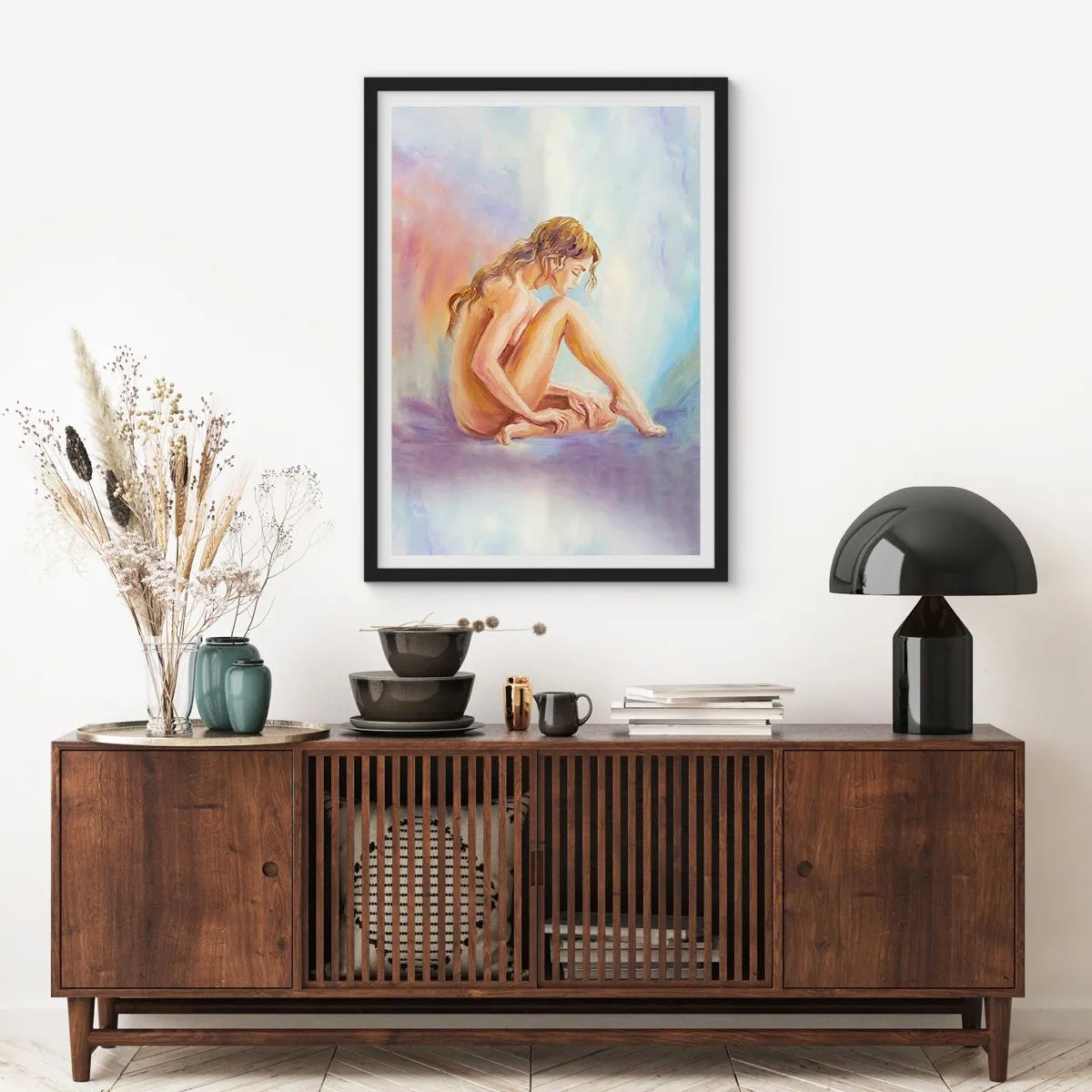 Poster in black frame - Nude of Youth - 40x50 cm