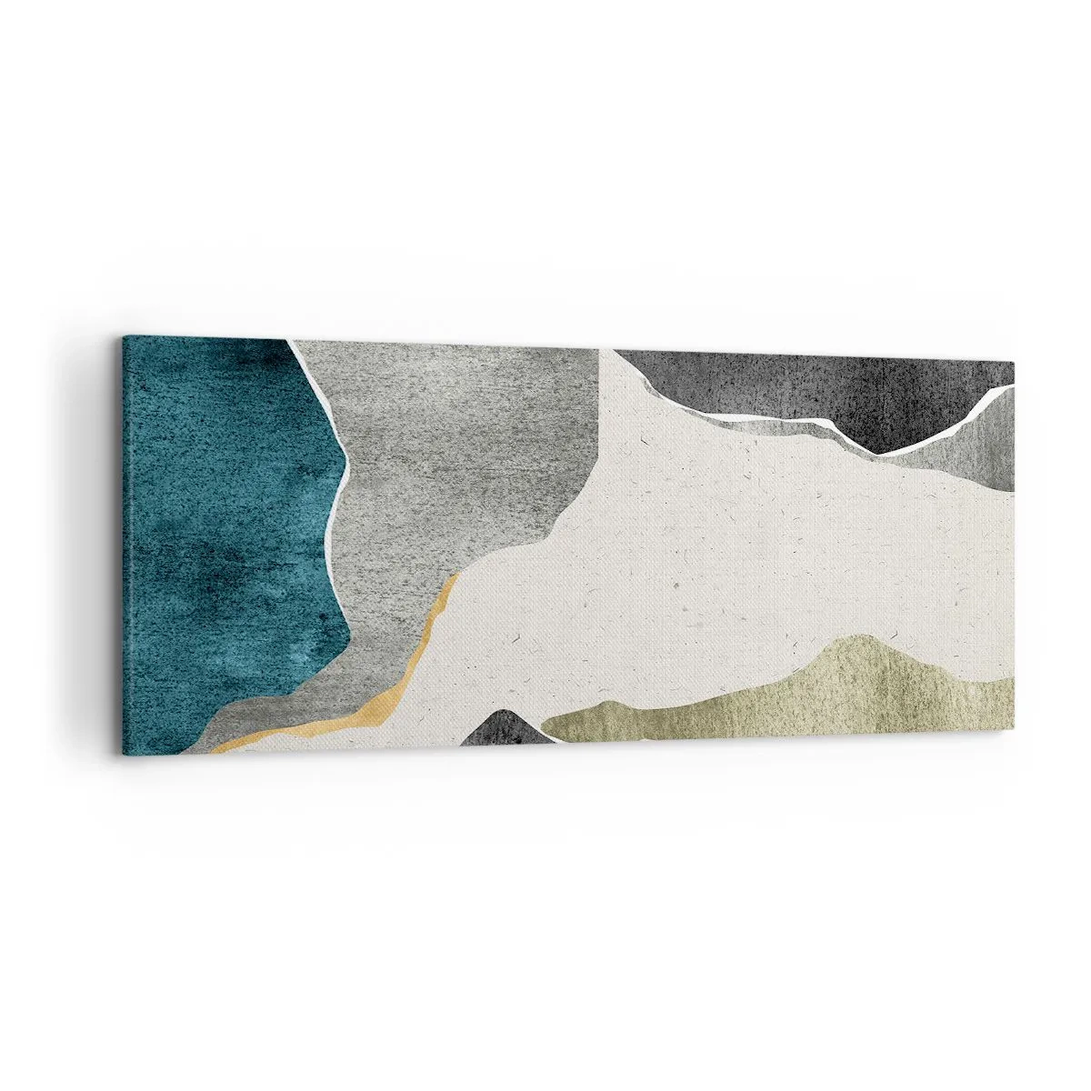 Canvas picture - Mosaic Composition with a Gold Thread - 120x50 cm