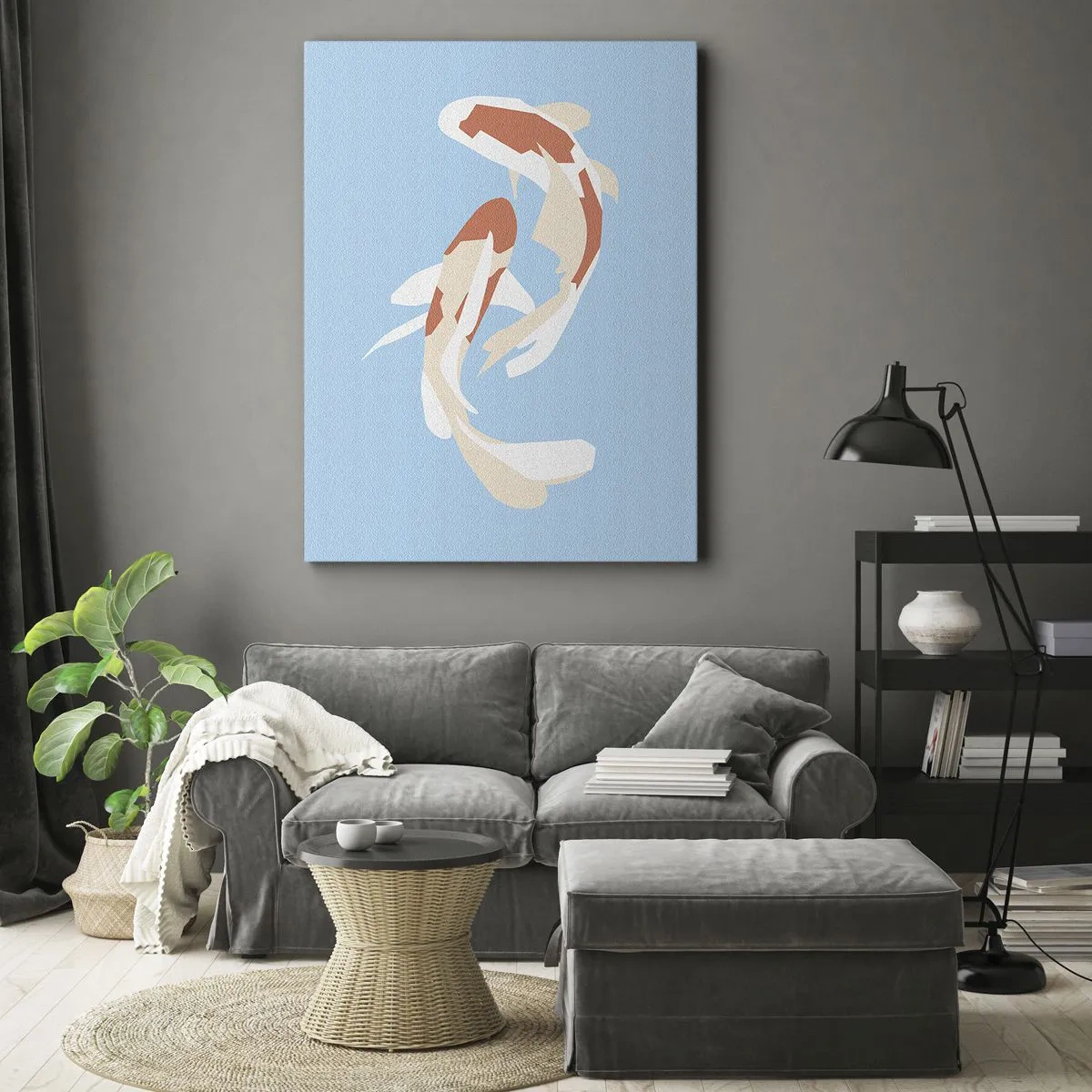 Canvas picture - Spontaneous Synchronised Swim - 45x80 cm