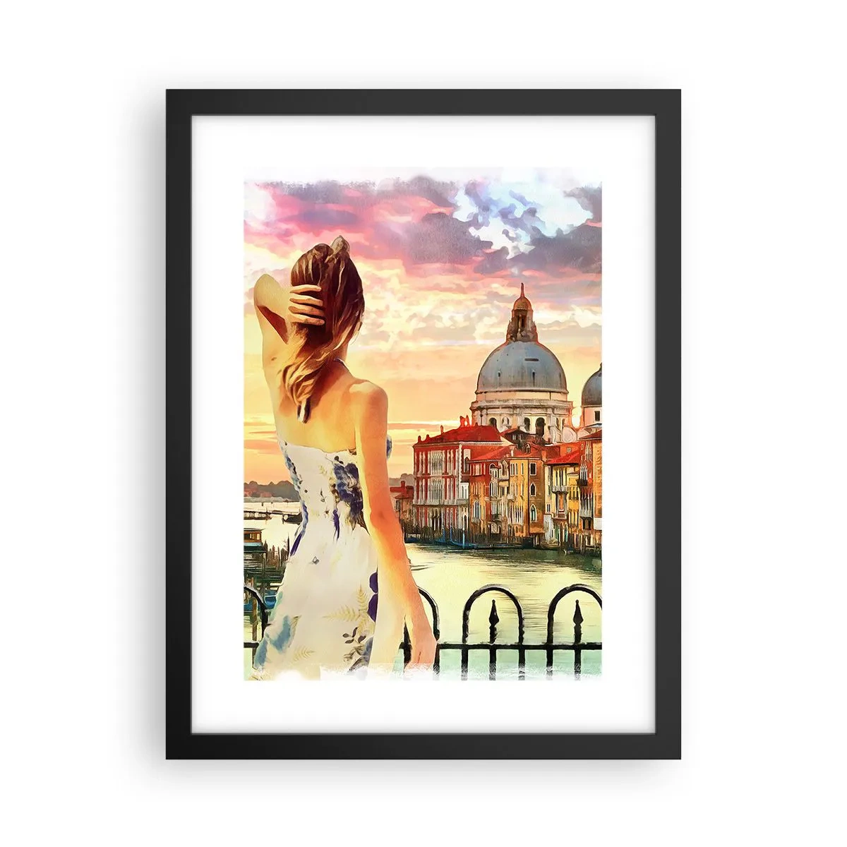 Poster in black frame - Venice Adventure - 30x40 cm