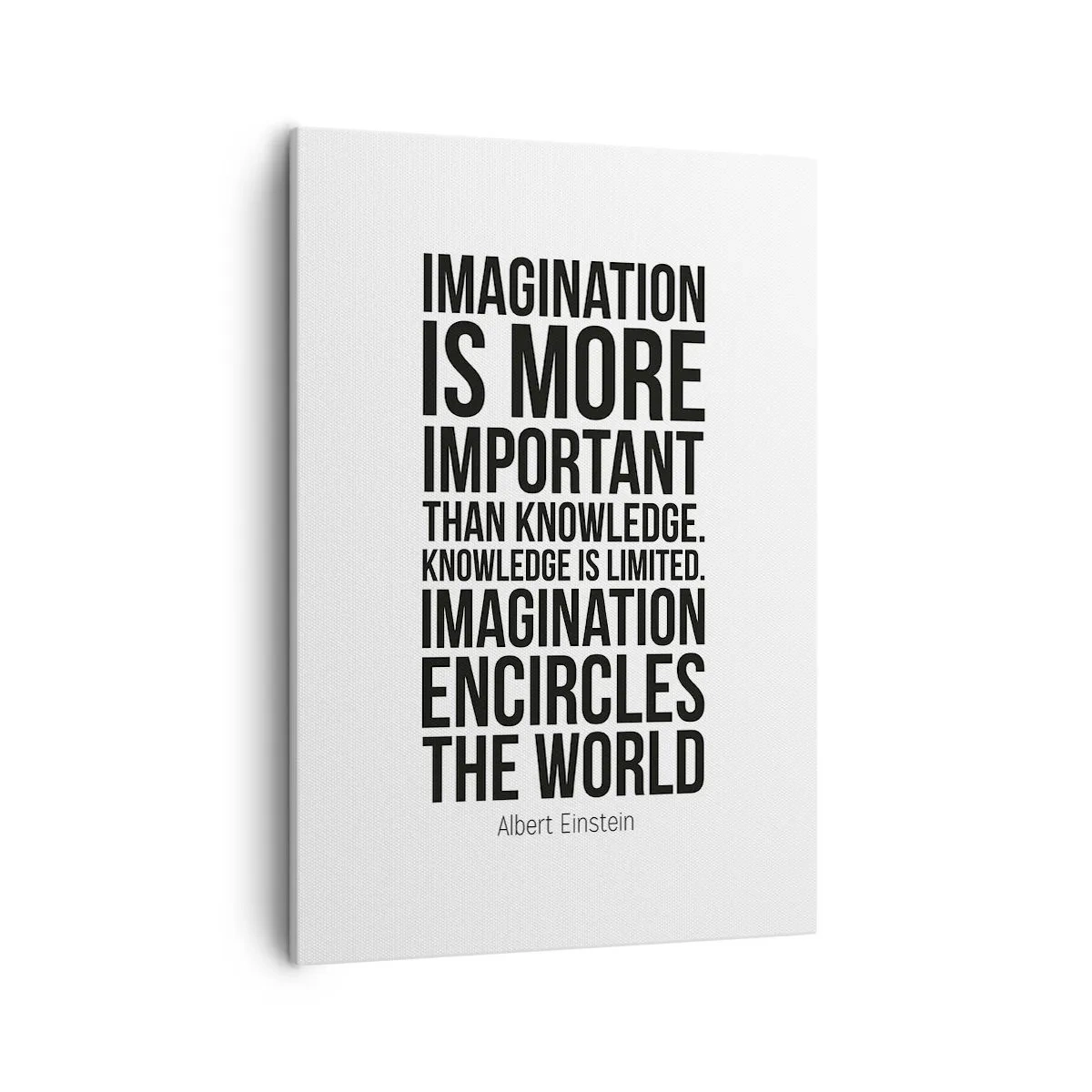 Canvas picture - Einstein about Power of Imagination - 50x70 cm