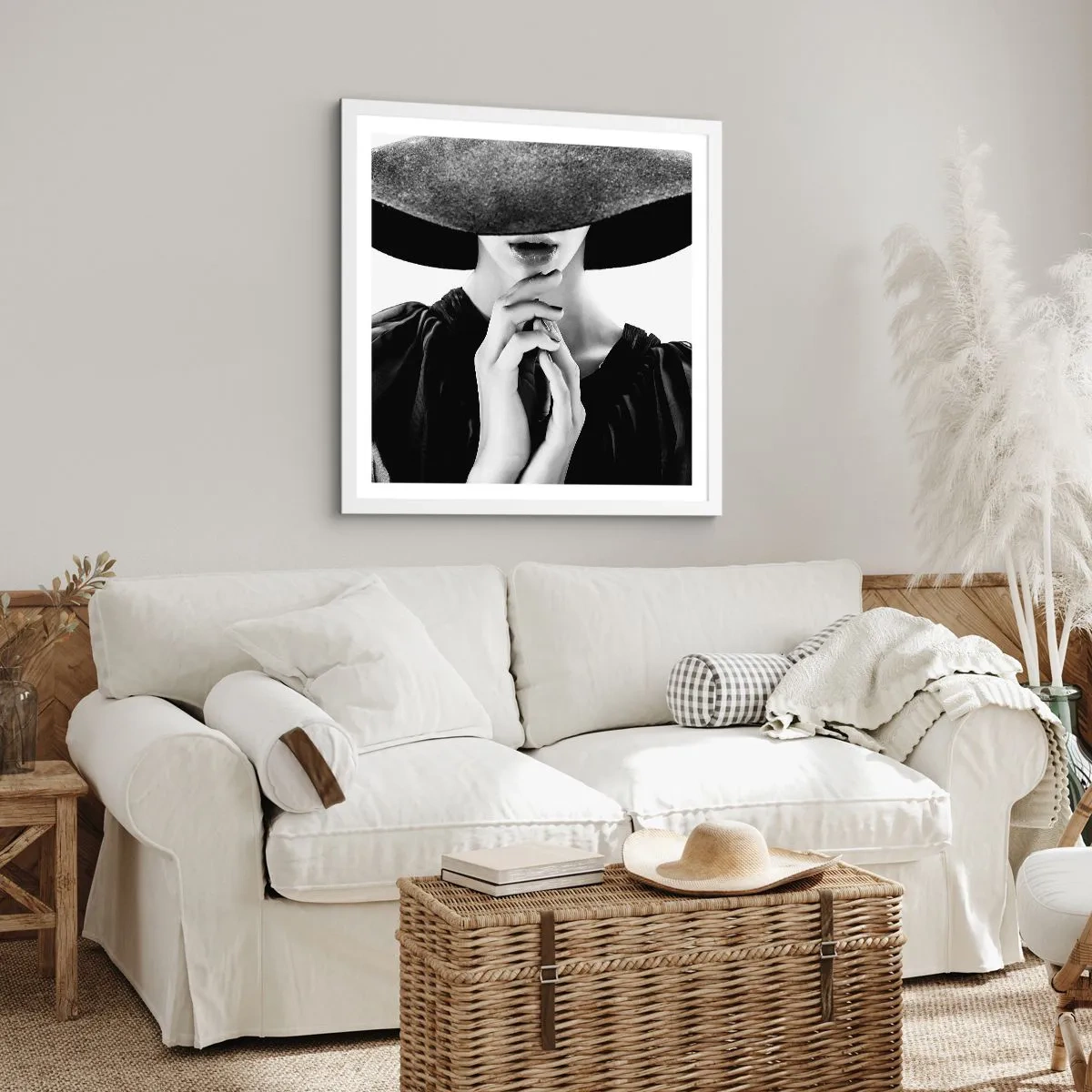 Poster in white frmae - Hidden Beauty - 60x60 cm