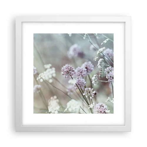 Poster in white frmae - Sweet Filigrees of Herbs - 30x30 cm