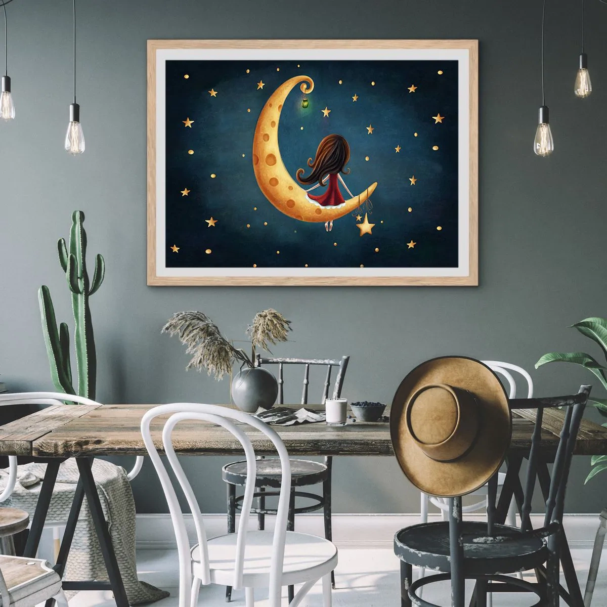 Poster in light oak frame - Once Upon a Time… - 100x70 cm