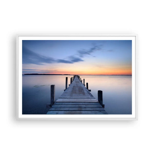 Poster in white frmae - Calm of a Quiet Dusk - 100x70 cm
