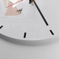 Clock face with lines