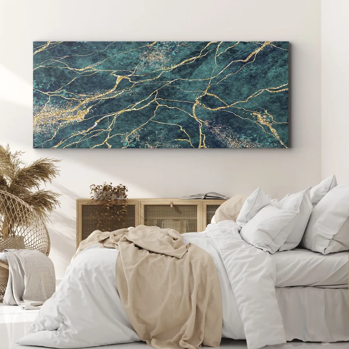 Canvas picture - Gold Vein - 160x50 cm