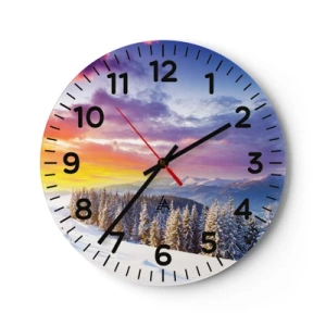 Wall clock - Clock on glass - In Plain Daylight - 30x30 cm