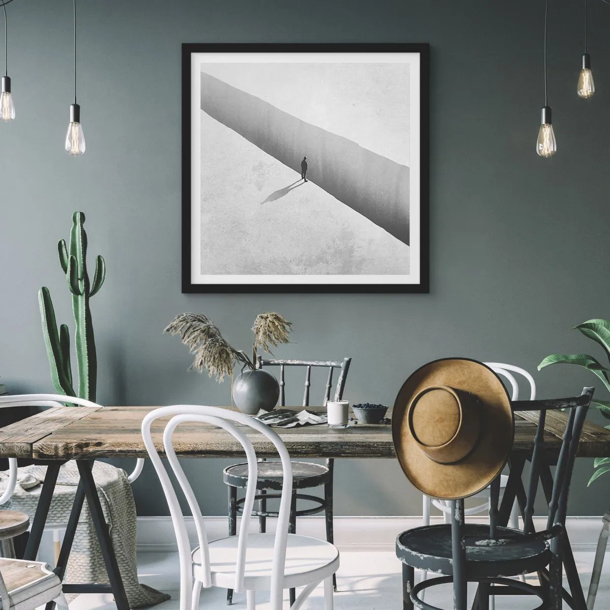 Poster in black frame - Clear Goal - 60x60 cm