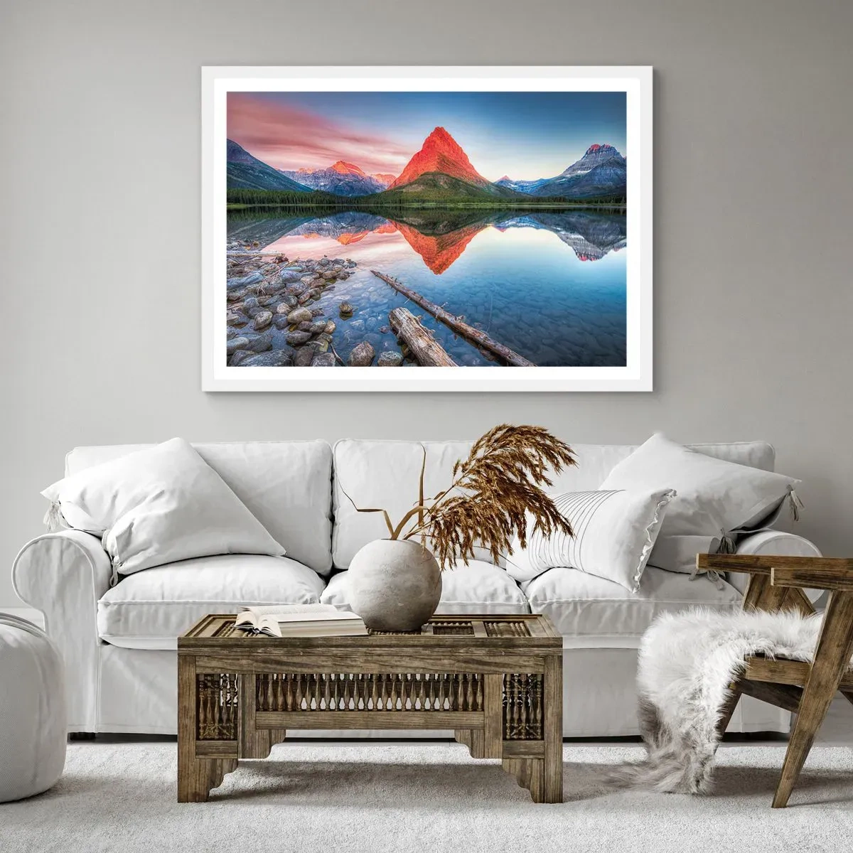 Poster in white frmae - Heat and Cold - 100x70 cm