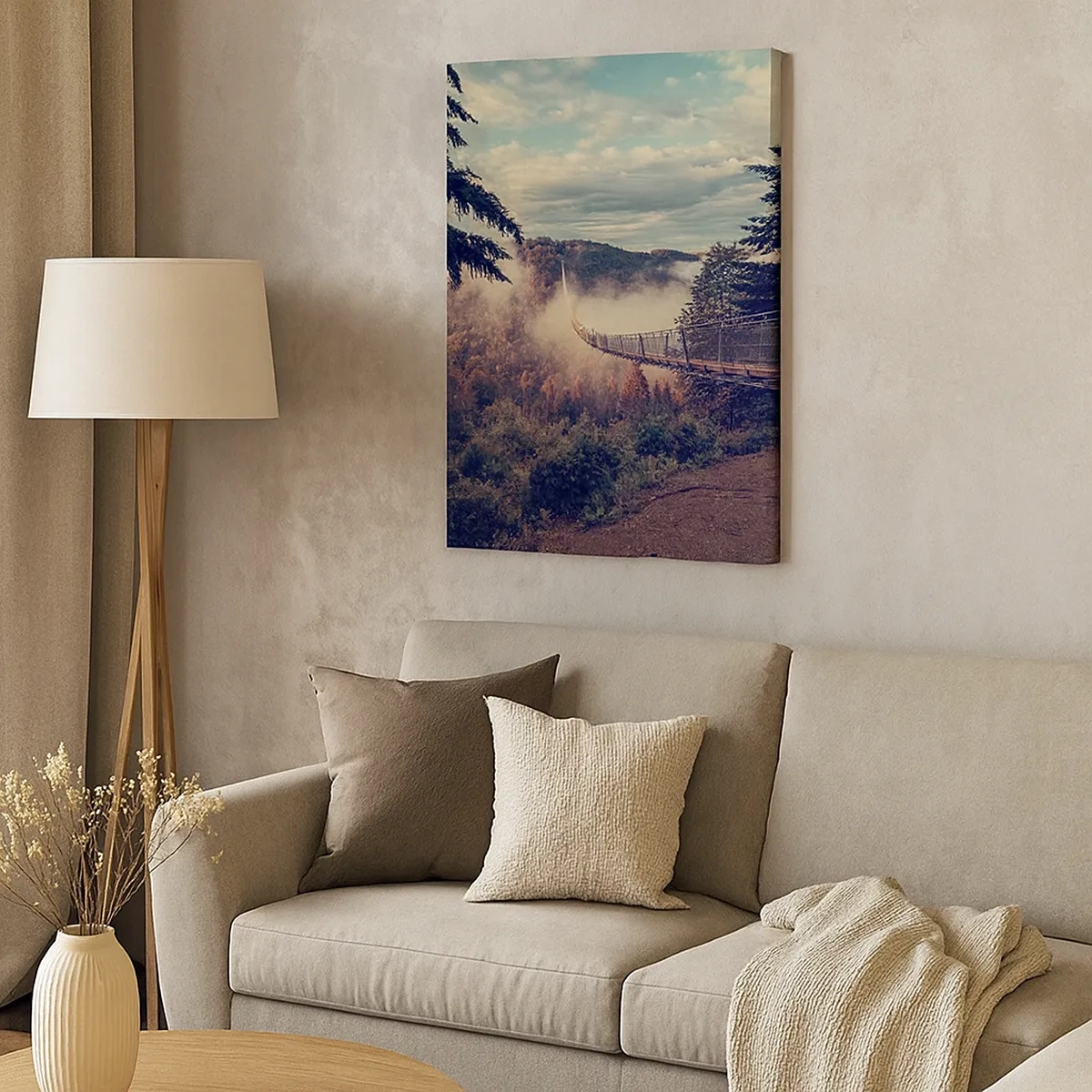 Canvas picture - Above Autumnal Forest - 50x70 cm