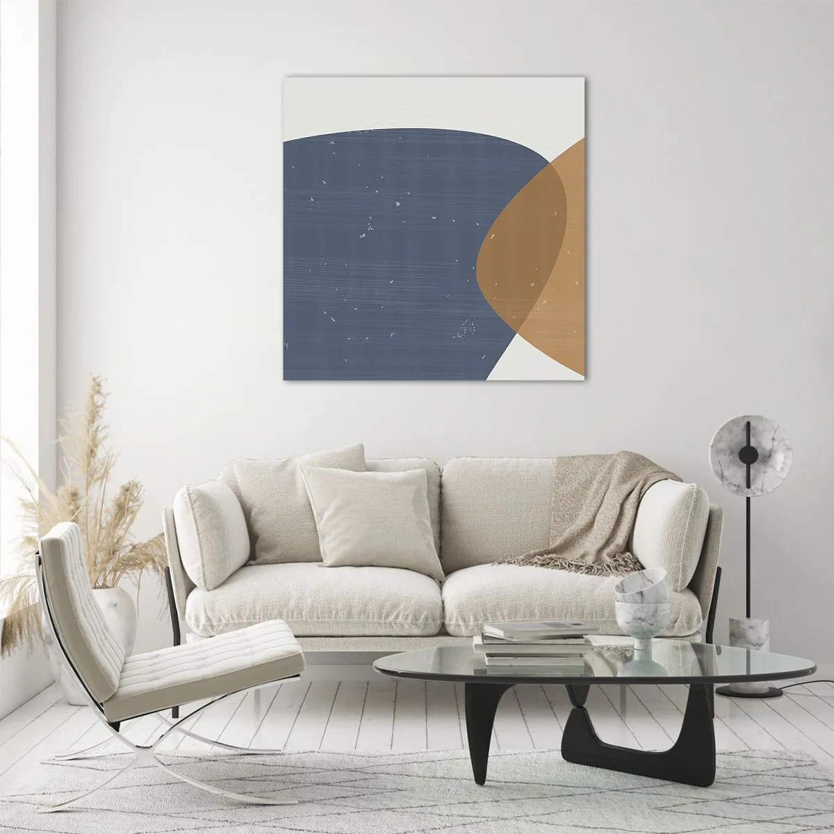 Glass picture - Ovals and Intersections - 60x60 cm