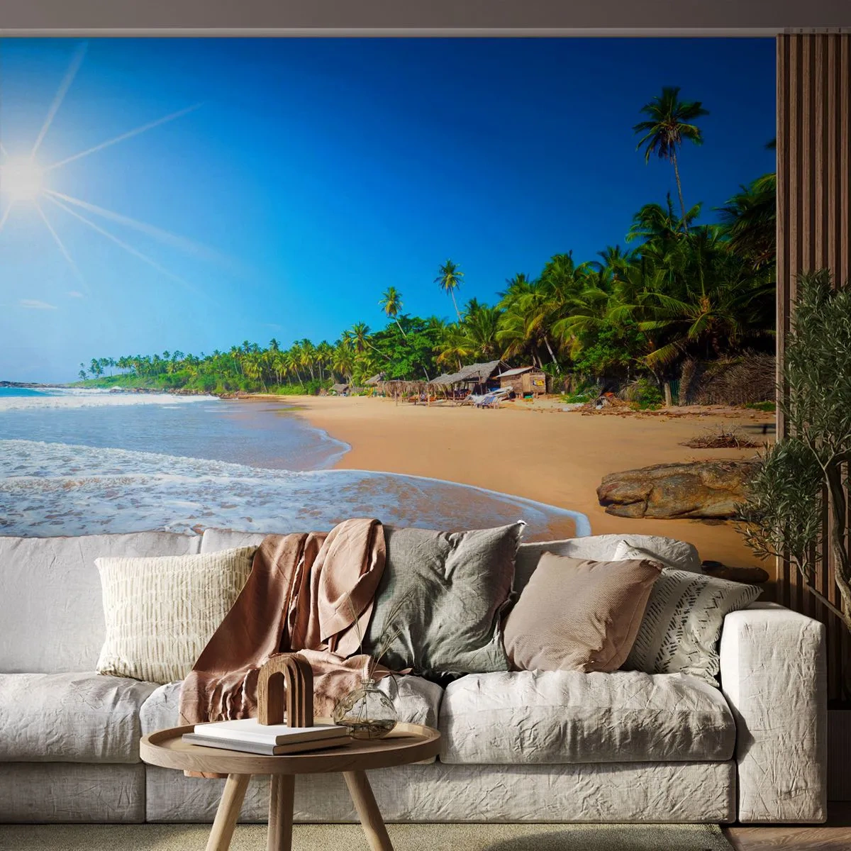 Photo Wallpaper Premium Canvas - Exotic Place for You - Landscape, Sea, Paradise Beach - 350x256 cm