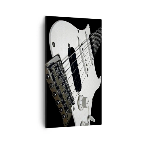 Canvas picture - Sound Hidden in White - 45x80 cm
