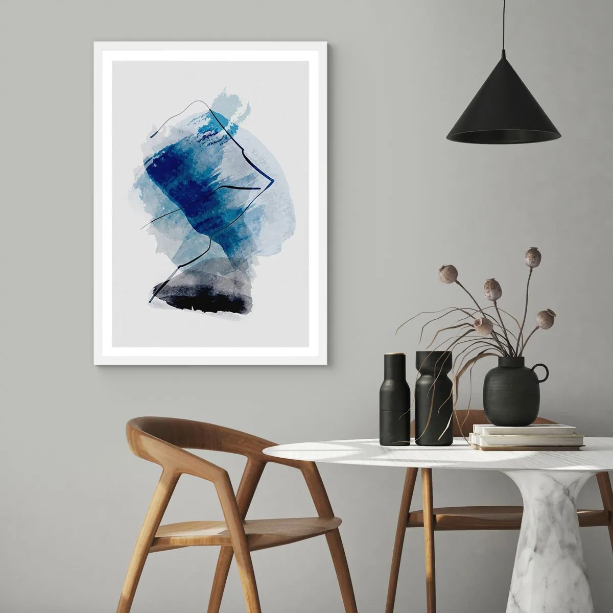 Poster in white frmae - Ice Mountain - 61x91 cm
