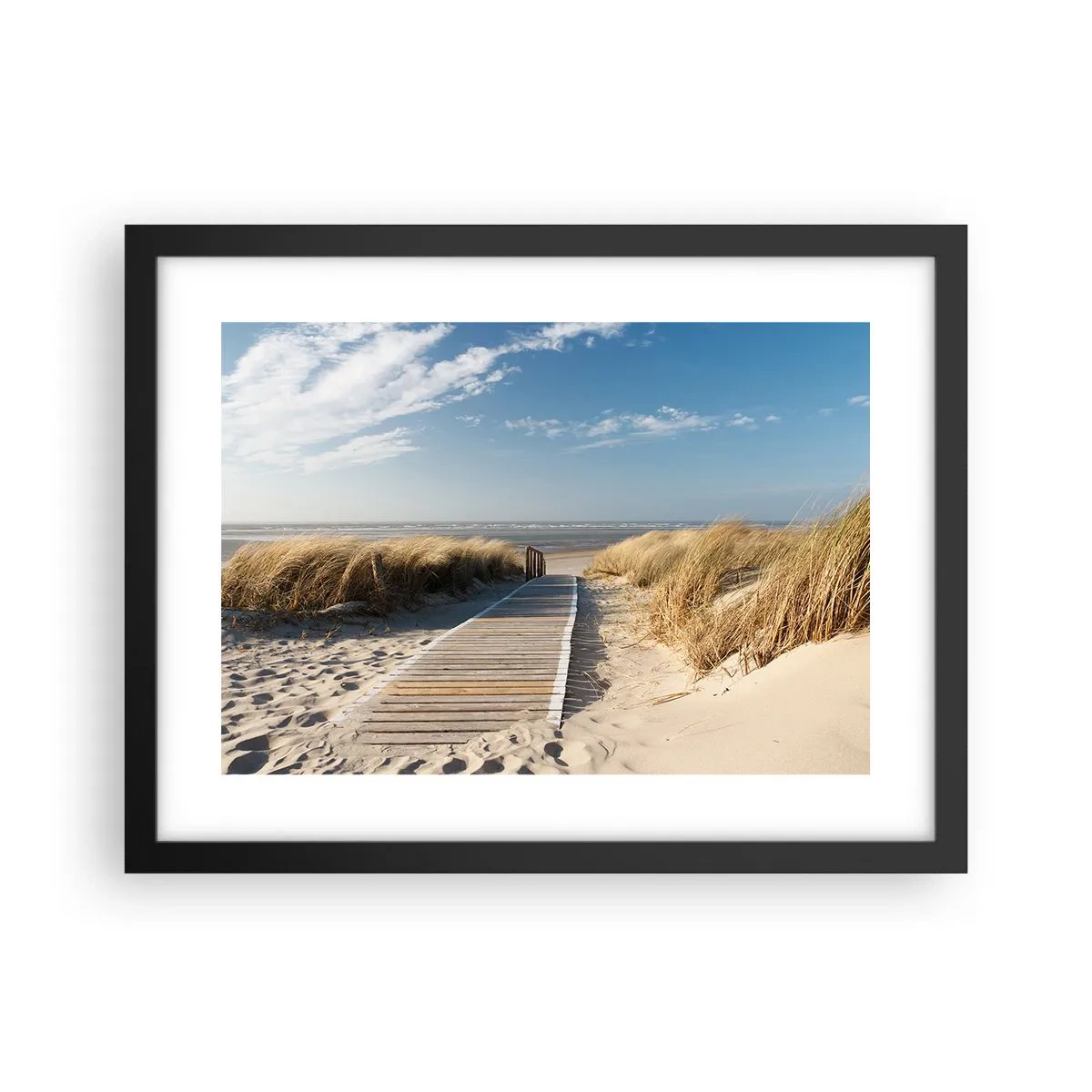 Poster in black frame - Behind a Dune, in the Hum of Trees - 40x30 cm