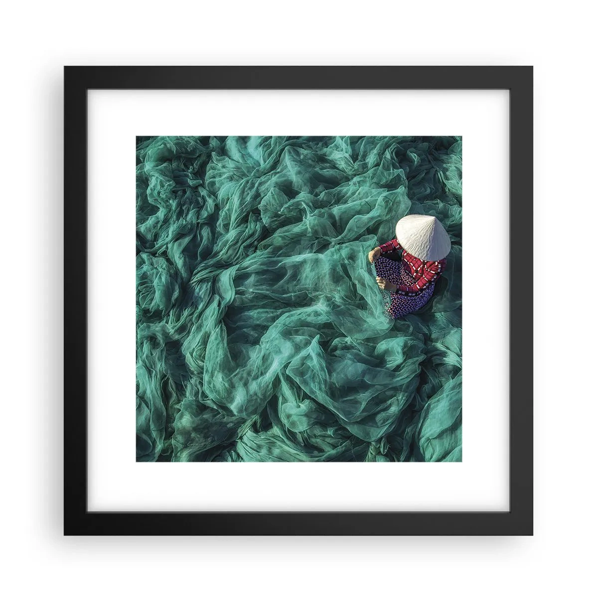 Poster in black frame - In the Sea of Nets - 30x30 cm