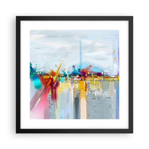 Poster in black frame - Bridge of Joy over the River of Life - 40x40 cm