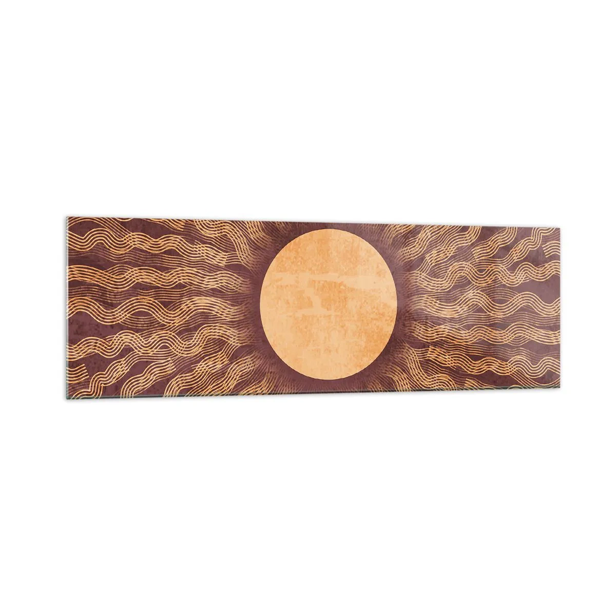 Glass picture - Sun Icon - 160x50 cm
