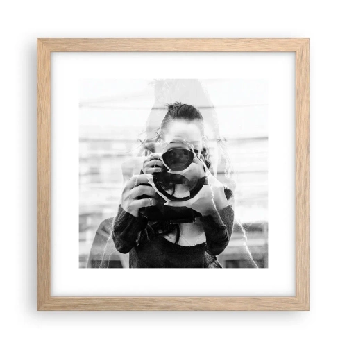 Poster in light oak frame - Creator and the Creation - 30x30 cm