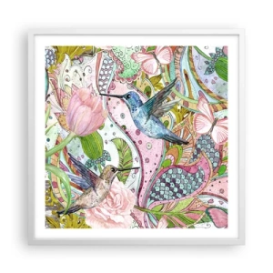 Poster in white frmae - Entwined in the Vines - 60x60 cm