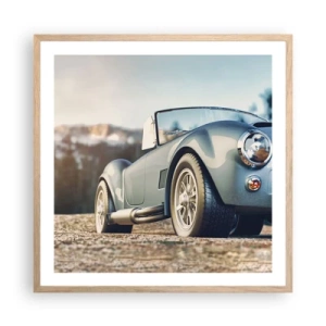 Poster in light oak frame - Styel Is What Counts - 60x60 cm