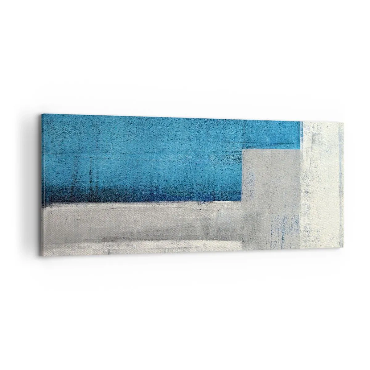 Canvas picture - Poetic Composition of Blue and Grey - 120x50 cm