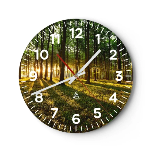 Wall clock - Clock on glass - Photography of All Springs - 30x30 cm
